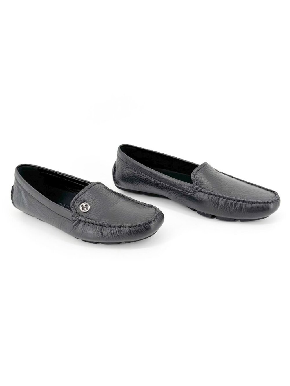 Gucci Interlocking GG Driving Loafers EU 36.5 US 6.5 Black Leather Flat Shoe